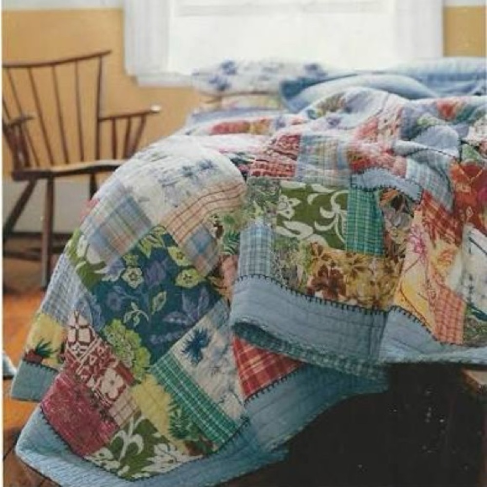 Pottery Barn Luau Patchwork Twin Quilt